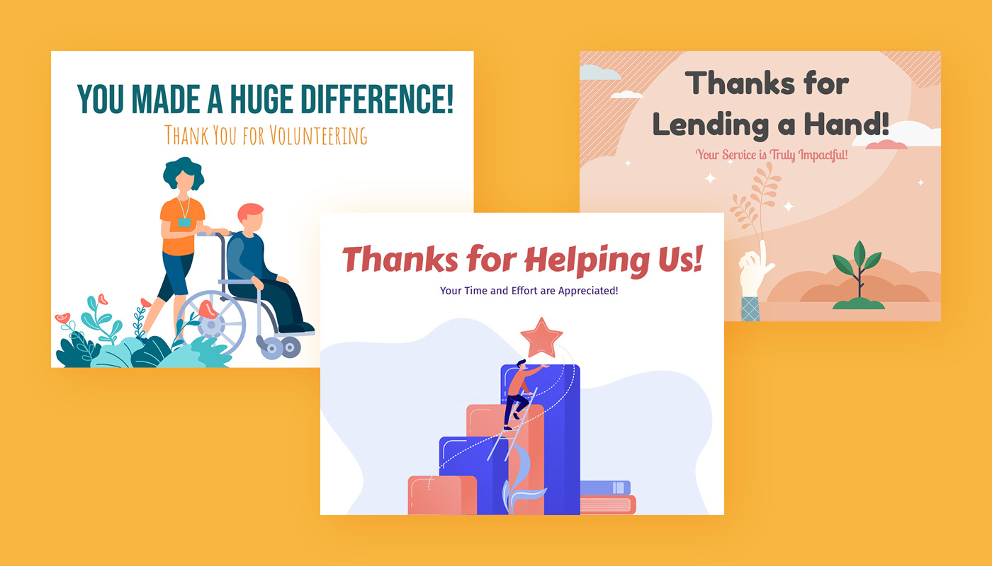 Volunteer appreciation eCard examples that can inspire your nonprofit’s efforts to thank volunteers.