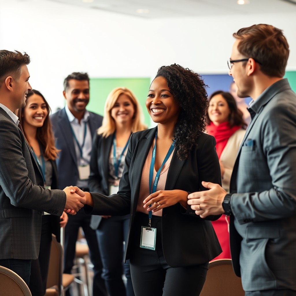 volunteer-manager-entering-room-being-greeted