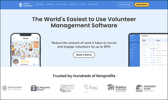 Civic Champs’ homepage.