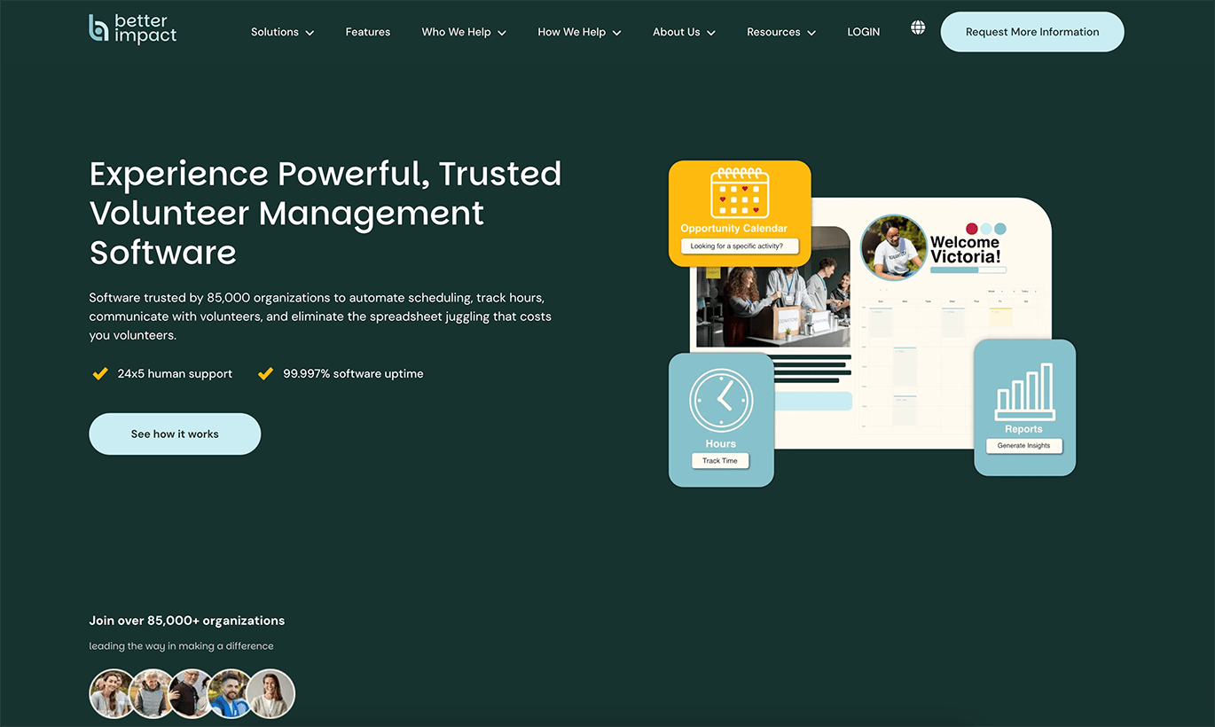 Better Impact’s homepage.