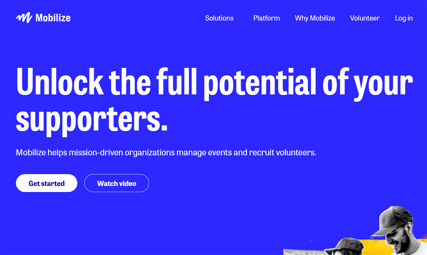 Mobilize’s homepage.