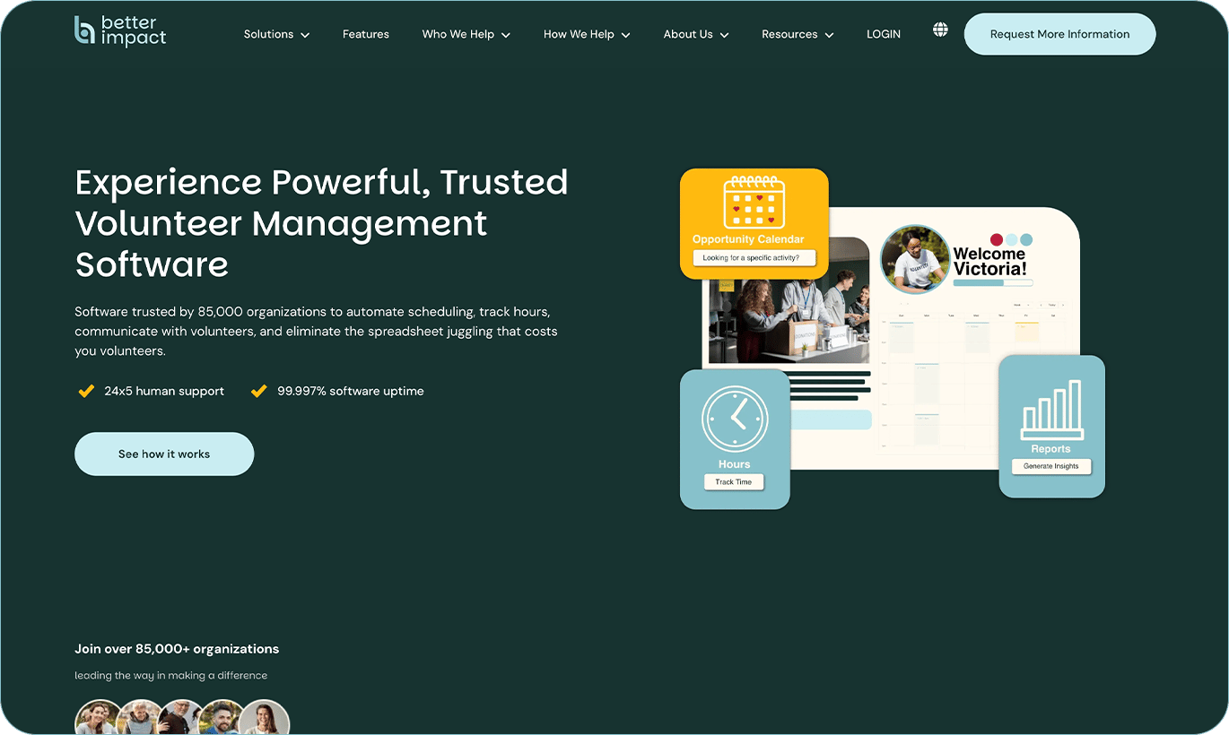 Better Impact’s homepage.