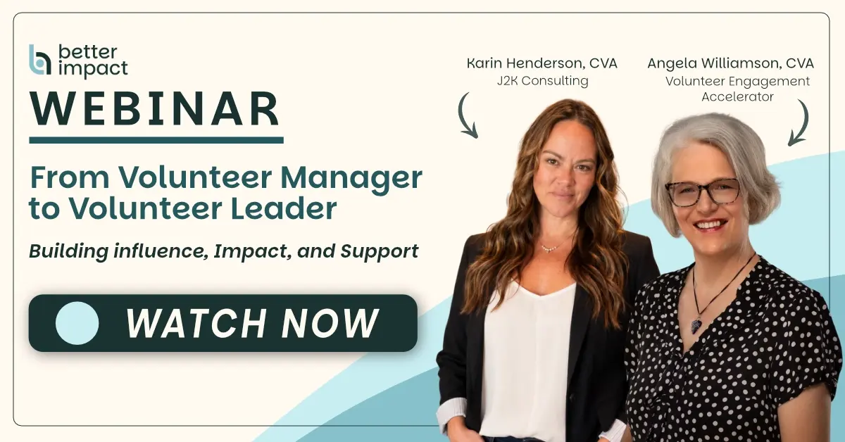 From Volunteer Manager to Volunteer Leader: Webinar Recording and Key Takeaways